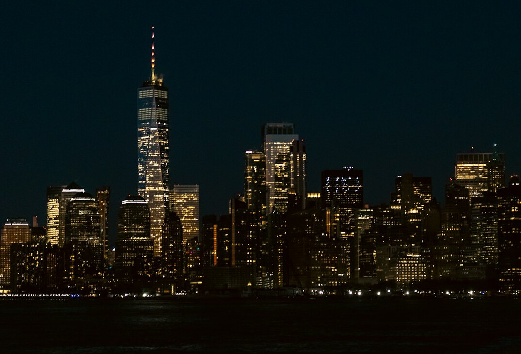 urban city skyline at night